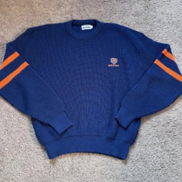 EUC Vintage Chicago Bears Sweater by Brandon Made in USA size Large - Picture 1 of 9